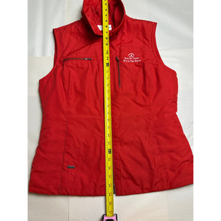 Cutter & Buck WeatherTec Women’s M Red Golf Vest Barton Creek WGA Tee Party