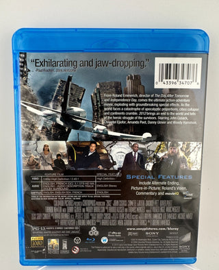 2012 Blu-ray Movie John Cusack Chiwetel Ejiofor Amanda Peet Roland Emmerich