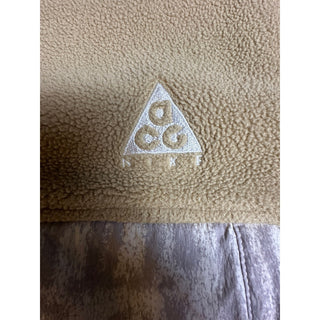 Nike ACG Beige Fleece Jacket with White Patterned Accents, L