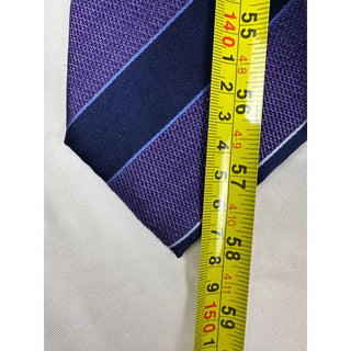 Tasso Elba Men's Purple Stripe Self Tied Classic 100% Silk Tie 58"