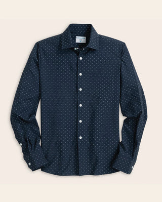 &Collar Range Shirt Navy w/ White Polka Dots XL - SOLD OUT!