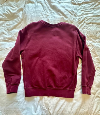 Nike Maroon Crewneck Sweatshirt with White Logo, Size Small