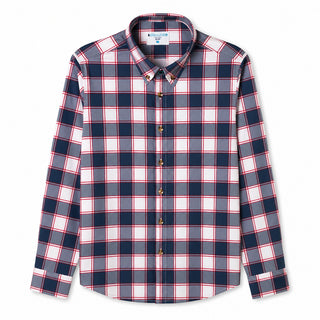 & Collar Men's Classic Fit Plaid Dress Shirt Medium Slim