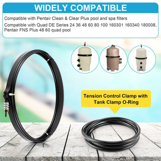 190003 Pool Filter Tension Control Clamp 39010200 O-Ring for Pentair FNS Plus