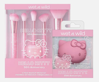 Wet n Wild Hello Kitty 50th Anniversary 5-Piece Makeup Brush Set with Makeup