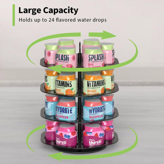 AiSmile Ninja Thirsti Flavor Pod Holder 24 Pods 4-Tier 360° Rotating Organizer