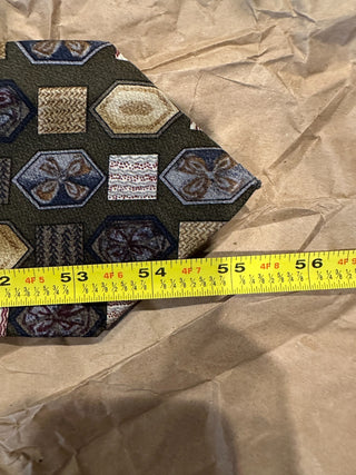 Grappa Italian Silk Tie with Geometric Pattern