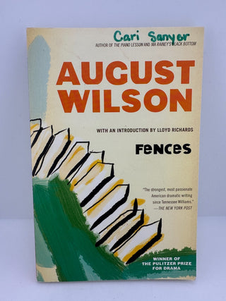 Fences August Wilson Pulitzer Prize Play Paperback 1986