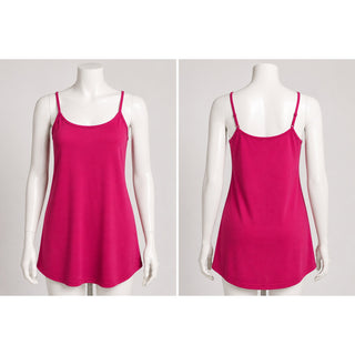Active Basic Women’s Hot Pink Cami Slip Dress Size M Cotton Spandex Stretch