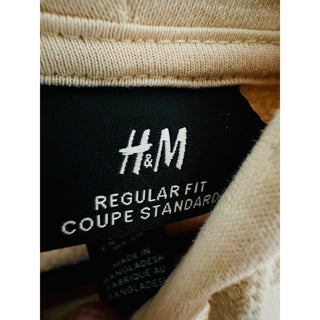H&M "New York City 83" Beige Men's Long Sleeve Hoodie Sweatshirt Size S