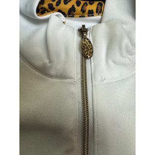 Greg Norman Solar XP Women S Leopard Print Reversible Golf Vest White 1/4 Zip