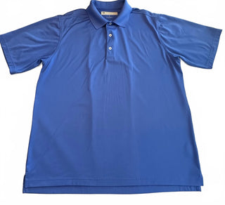Donald Ross Men's Medium Blue Polo Shirt Classic Casual Golf