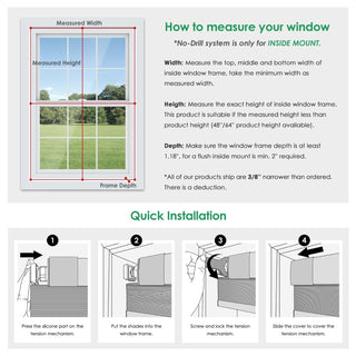 LazBlinds No Drill Cordless Cellular Blackout Shades 32x64 White Honeycomb