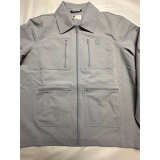 FILA Men's Medium Gray Utility Jacket Full Zip 4 Pocket Stretch Workwear