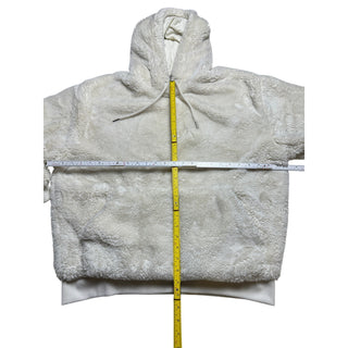ASOS Mens L White Faux Fur Sherpa Hoodie Pullover Plush Fleece Oversized