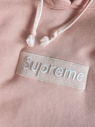 Supreme Pink Box Logo Hoodie Sweatshirt XXL