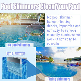Universal Above Ground Pool Skimmer Kit with Basket and Fittings