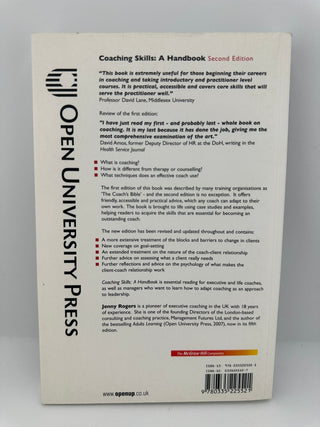 Coaching Skills Jenny Rogers 2nd Ed Leadership Handbook