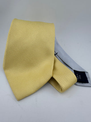 Tommy Hilfiger Yellow Textured Silk Tie