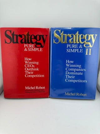 Strategy Pure & Simple I & II Duo by Michel Robert Hardcover Business Strategy Books