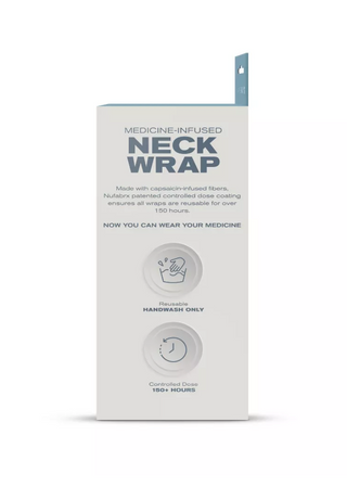 Nufabrx Medicine Infused Neck Wrap Capsaicin Pain Relief New Reusable