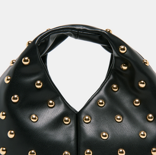 Dolce Vita Dahlia Black Studded Bag Faux Leather Mini Hobo NWT