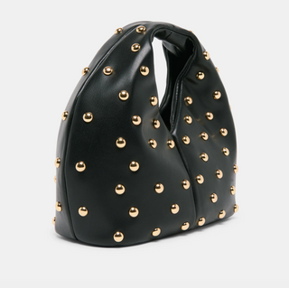 Dolce Vita Dahlia Black Studded Bag Faux Leather Mini Hobo NWT
