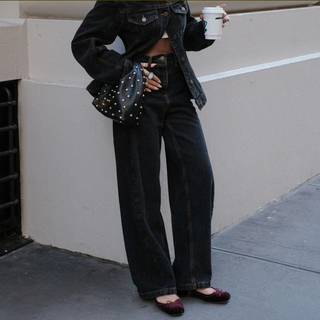 Dolce Vita Dahlia Black Studded Bag Faux Leather Mini Hobo NWT