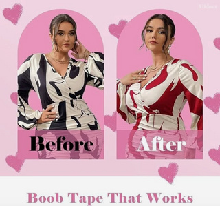 2 Pack Vildout Boob Tape Breast Lift Tape Kit w Nipple Covers Strapless Bra