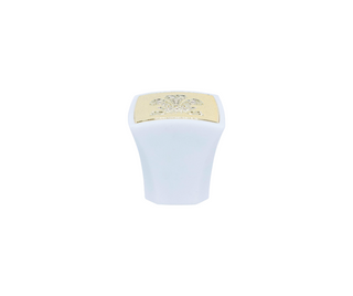 Cap - Creed Aventus for Her White Plastic Cap with Yellow Plating on Top