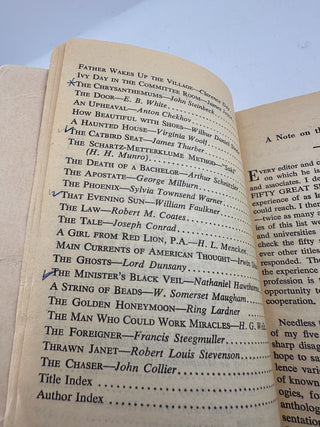 50 Great Short Stories Milton Crane Bantam Classic Vintage Paperback