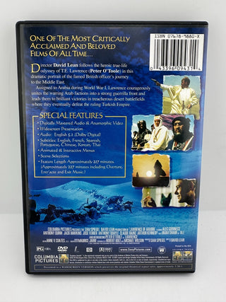 Lawrence of Arabia DVD 1962 Peter O'Toole David Lean Widescreen Columbia