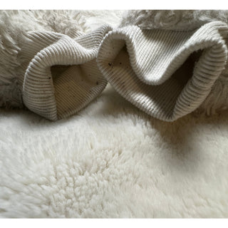 ASOS Mens L White Faux Fur Sherpa Hoodie Pullover Plush Fleece Oversized
