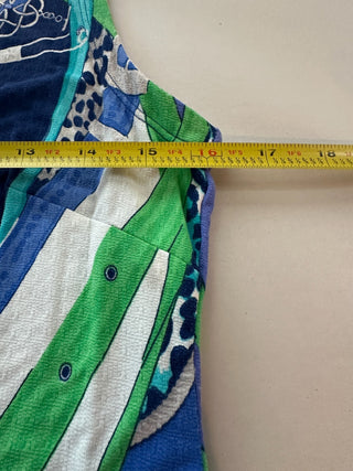 Gottex Life Style Sleeveless Printed Midi Dress Size S