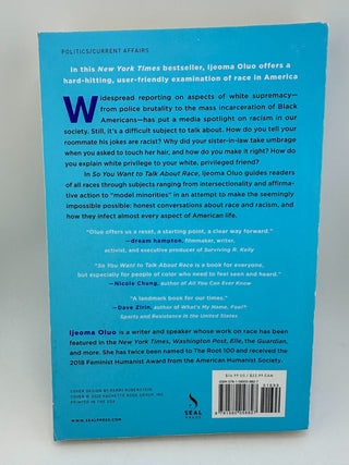 So You Want to Talk About Race Ijeoma Oluo Paperback NYT Bestseller