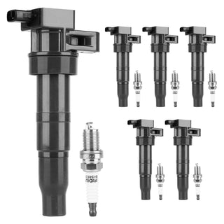 Ridiu 6PCS Ignition Coil and 6PCS Iridium Spark Plugs Set for Enhanced Engine