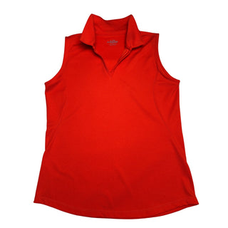 Lady Pinseeker Womens M Orange Sleeveless Golf Polo Performance Top