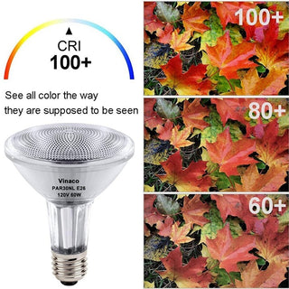 Vinaco PAR30L 60W Halogen Flood Light Bulbs E26 2800K Dimmable 6-Pack 1000LM