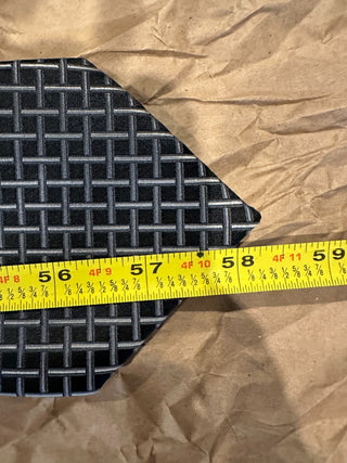 Jones New York Black Gray Geometric Woven Silk Necktie Classic Basket Weave 58”