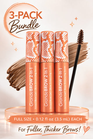 3PK GrandeBROW 2-in-1 Tinted Brow Gel + Brow Enhancing Serum Full Size