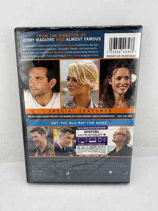Aloha DVD 2015 Bradley Cooper Emma Stone New Sealed Romantic Comedy
