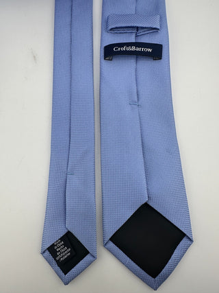 Croft & Barrow Light Blue Solid Textured Polyester Tie