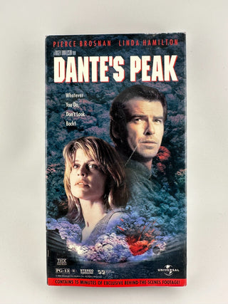 Dante’s Peak VHS 1997 Pierced Brosnan Linda Hamilton THX Hi-Fi Stereo