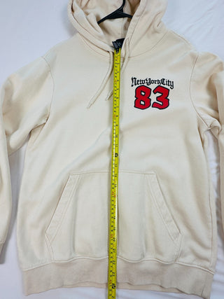 Beige New York City 83 Graphic Hoodie Sweatshirt