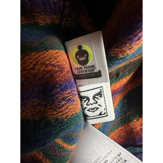 OBEY Men’s XL Striped Long Sleeve Shirt Multicolor 100% Cotton Fair Trade