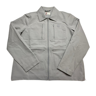 FILA Men's Medium Gray Utility Jacket Full Zip 4 Pocket Stretch Workwear