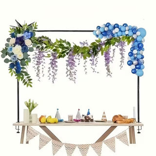 Adjustable Metal Backdrop Stand 94.5in Table Arch Frame for Wedding Party Decor