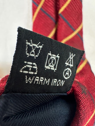 Sartori Made in Italy Silk Red Plaid Necktie Men’s Tie 60"