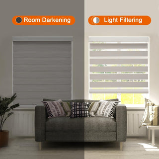 Cordless Zebra Window Blind with Heat Insulation and Light Blocking