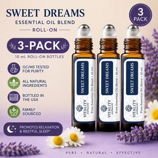 3-Pack Vitality Extracts Sweet Dreams Essential Oil Roll On 10mL Pure Blend